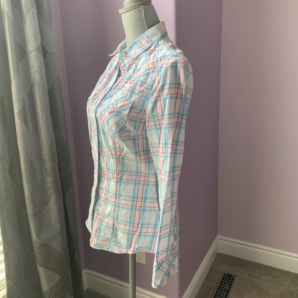 True Religion Western Fitted Plaid Shirt - Picture 4 of 9